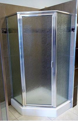 6mm Rainy Glass, Framed Neo Angle Shower Door