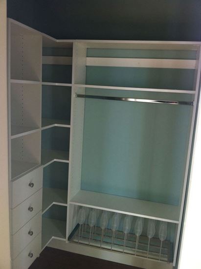 Wood Closet Organizers with Drawers & Shelves & Shoe Rack