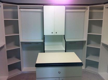 Wood Closet Organizers with Shelves, White Color